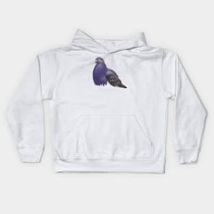 Cute Pigeon Drawing Kids Hoodie